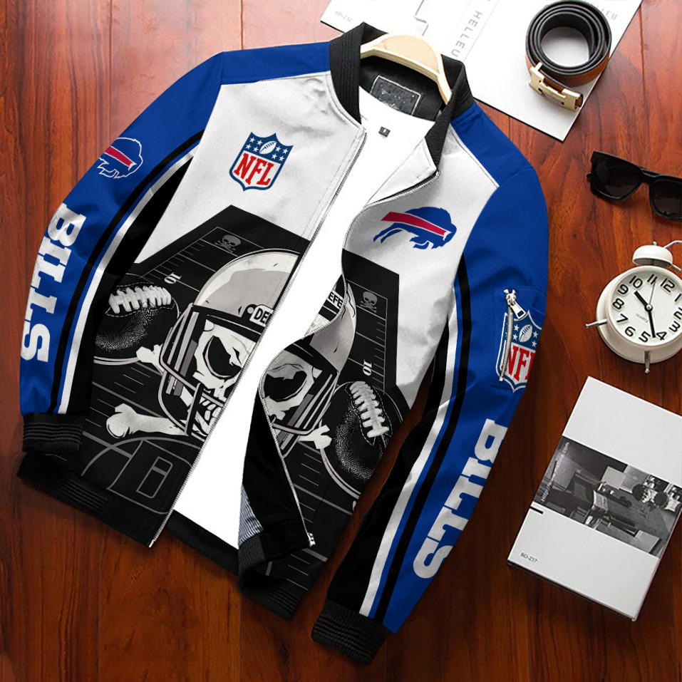 Buffalo Bills Bomber Jacket | NFL Team Jacket for Men & Women | Football Fan Gift