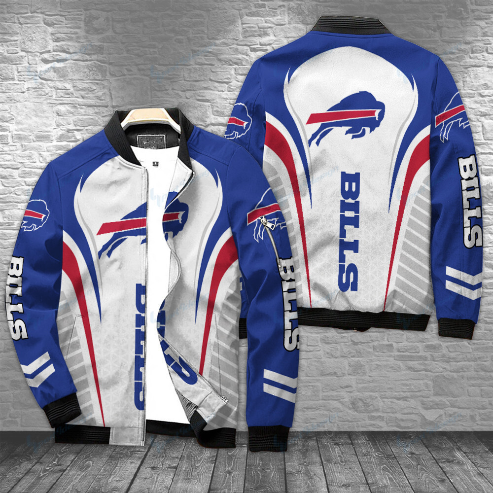 Buffalo Bills Bomber Jacket | NFL Team Jacket for Men & Women | Football Fan Gift