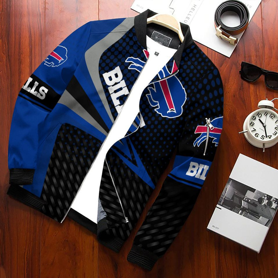 Buffalo Bills Bomber Jacket | NFL Team Jacket for Men & Women | Football Fan Gift