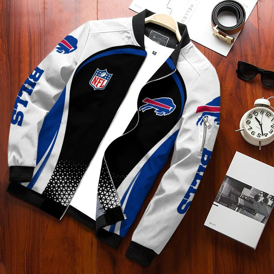 Buffalo Bills Bomber Jacket | NFL Team Jacket for Men & Women | Football Fan Gift