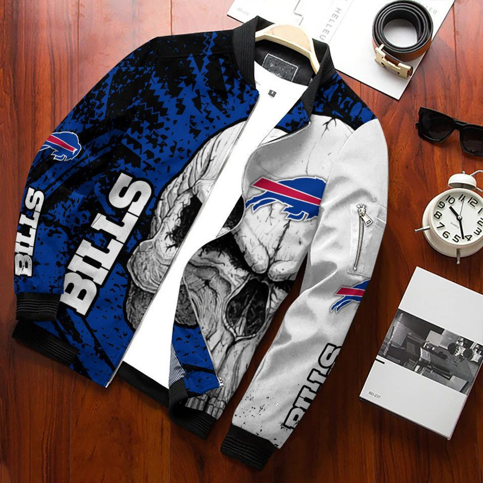 Buffalo Bills Bomber Jacket | NFL Team Jacket for Men & Women | Football Fan Gift