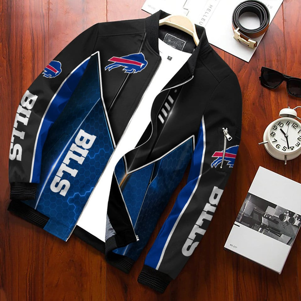 Buffalo Bills Bomber Jacket | NFL Team Jacket for Men & Women | Football Fan Gift