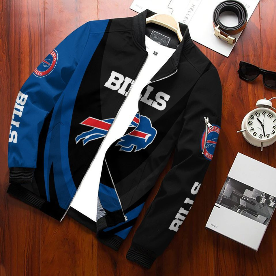 Buffalo Bills Bomber Jacket | NFL Team Jacket for Men & Women | Football Fan Gift