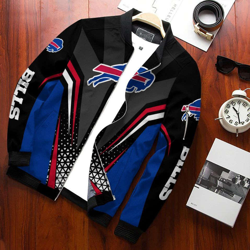 Buffalo Bills Bomber Jacket | NFL Team Jacket for Men & Women | Football Fan Gift