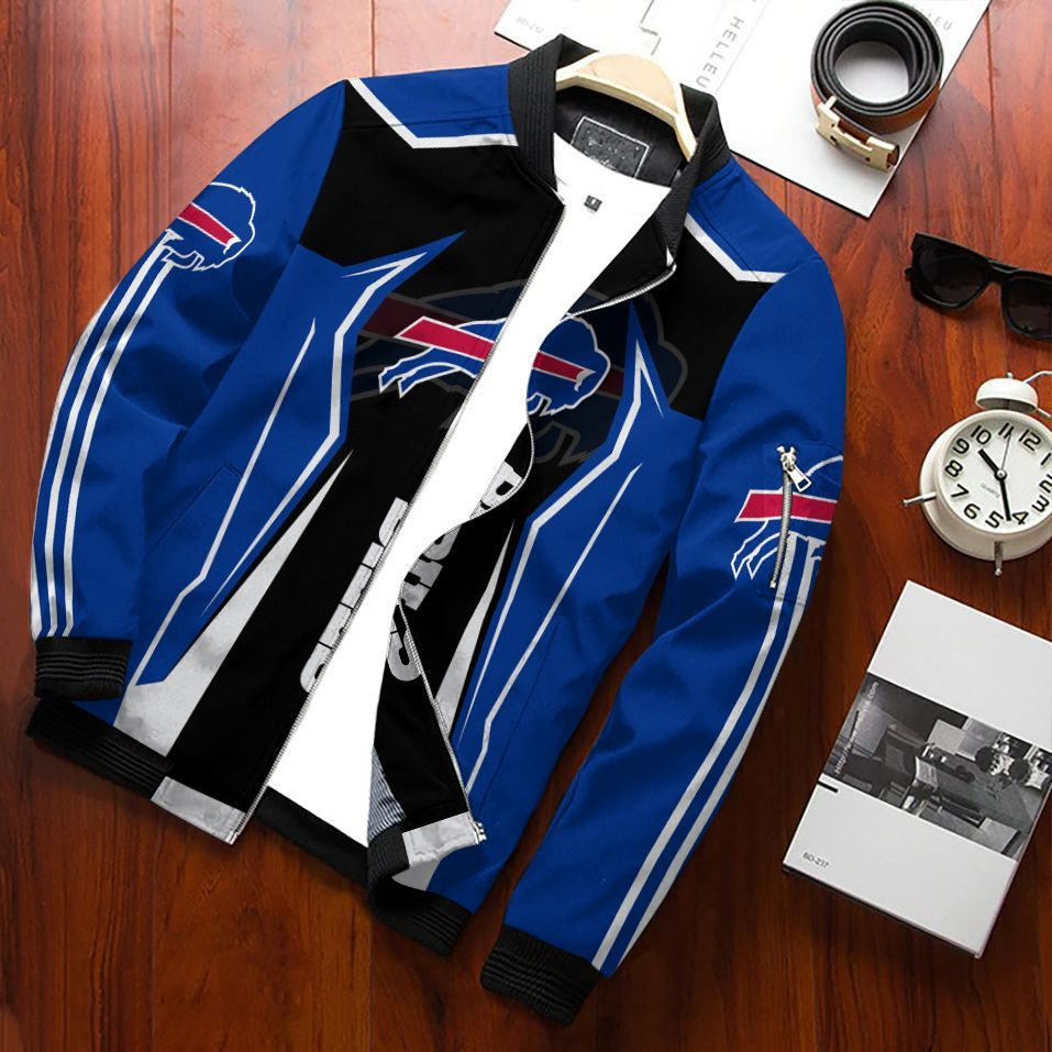 Buffalo Bills Bomber Jacket | NFL Team Jacket for Men & Women | Football Fan Gift