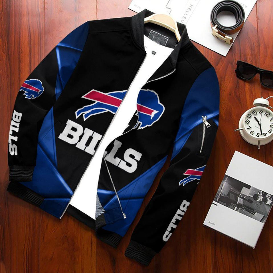 Buffalo Bills Bomber Jacket | NFL Team Jacket for Men & Women | Football Fan Gift