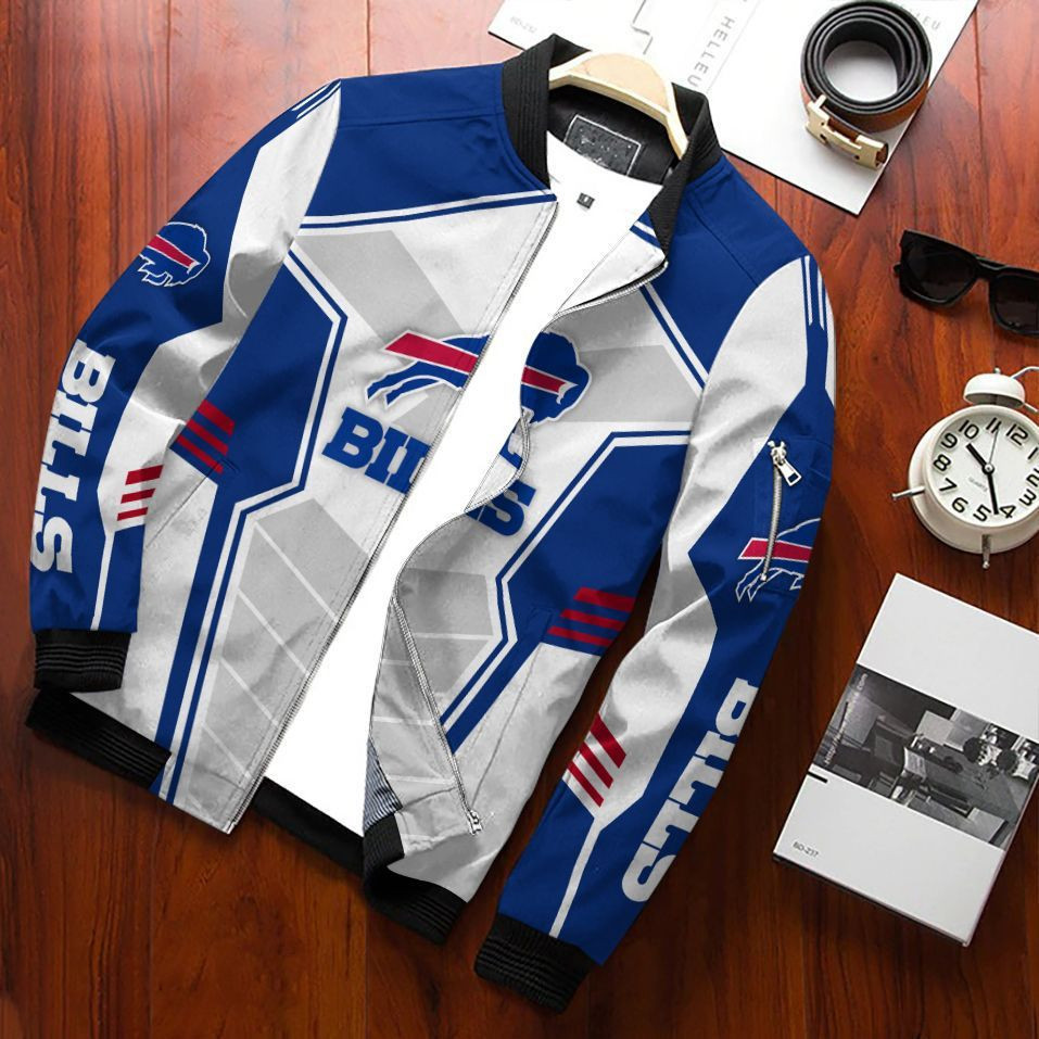 Buffalo Bills Bomber Jacket | NFL Team Jacket for Men & Women | Football Fan Gift