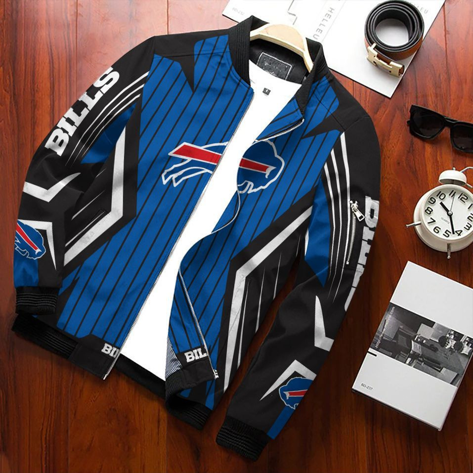 Buffalo Bills Bomber Jacket | NFL Team Jacket for Men & Women | Football Fan Gift