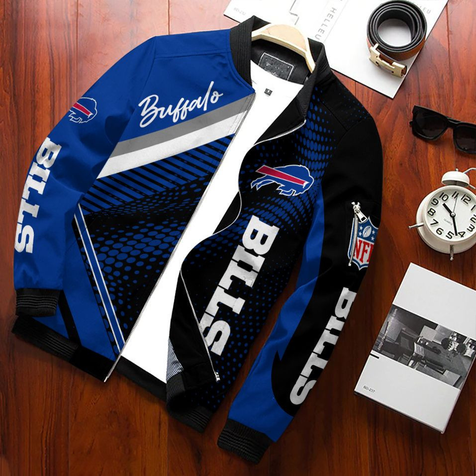 Buffalo Bills Bomber Jacket | NFL Team Jacket for Men & Women | Football Fan Gift