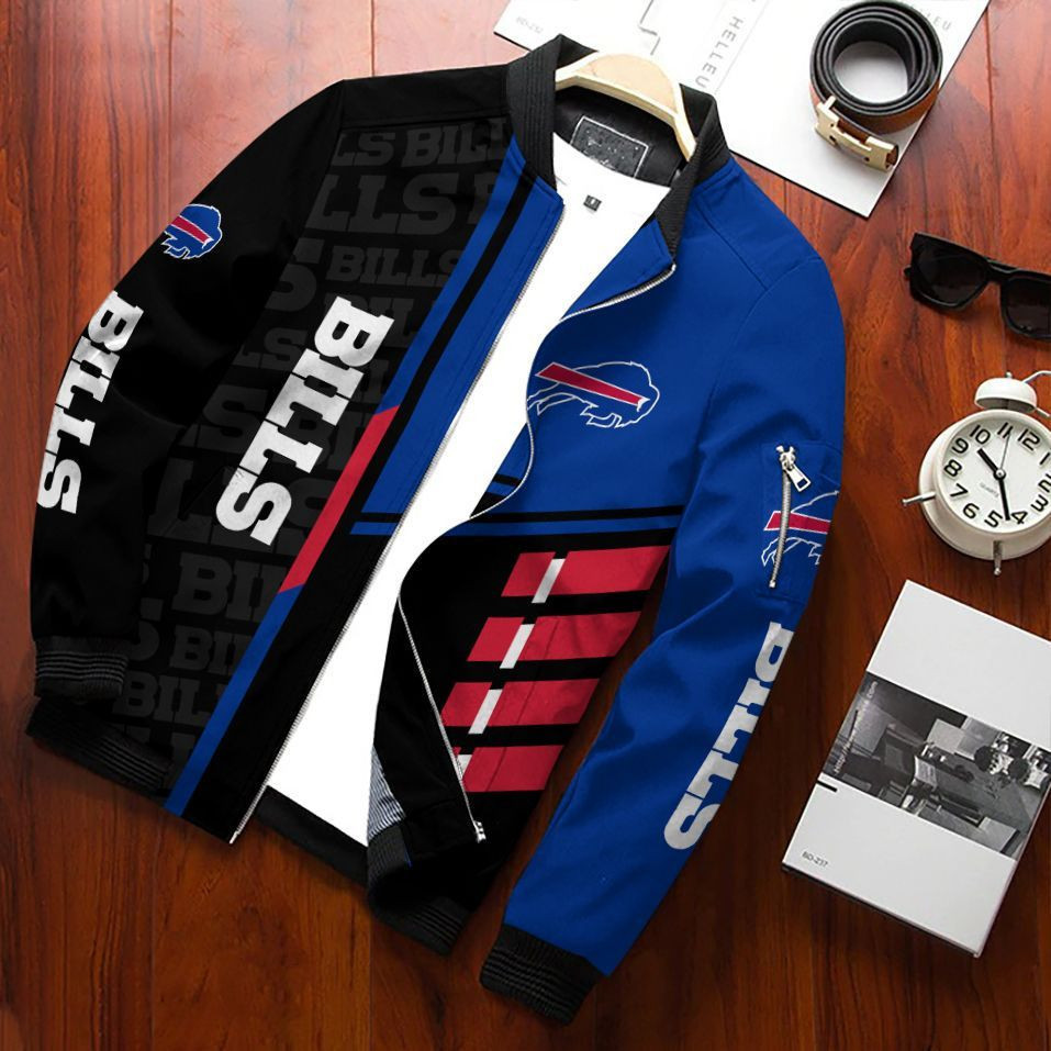 Buffalo Bills Bomber Jacket | NFL Team Jacket for Men & Women | Football Fan Gift