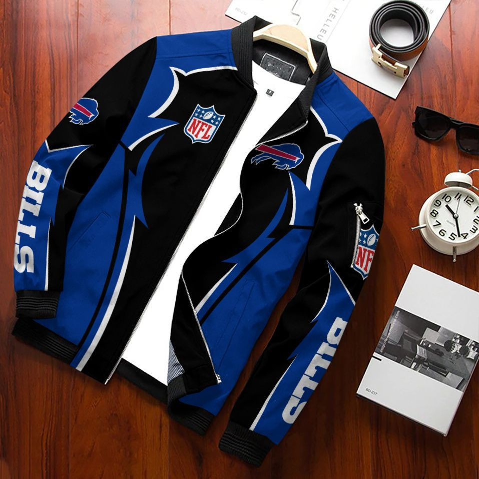 Buffalo Bills Bomber Jacket | NFL Team Jacket for Men & Women | Football Fan Gift