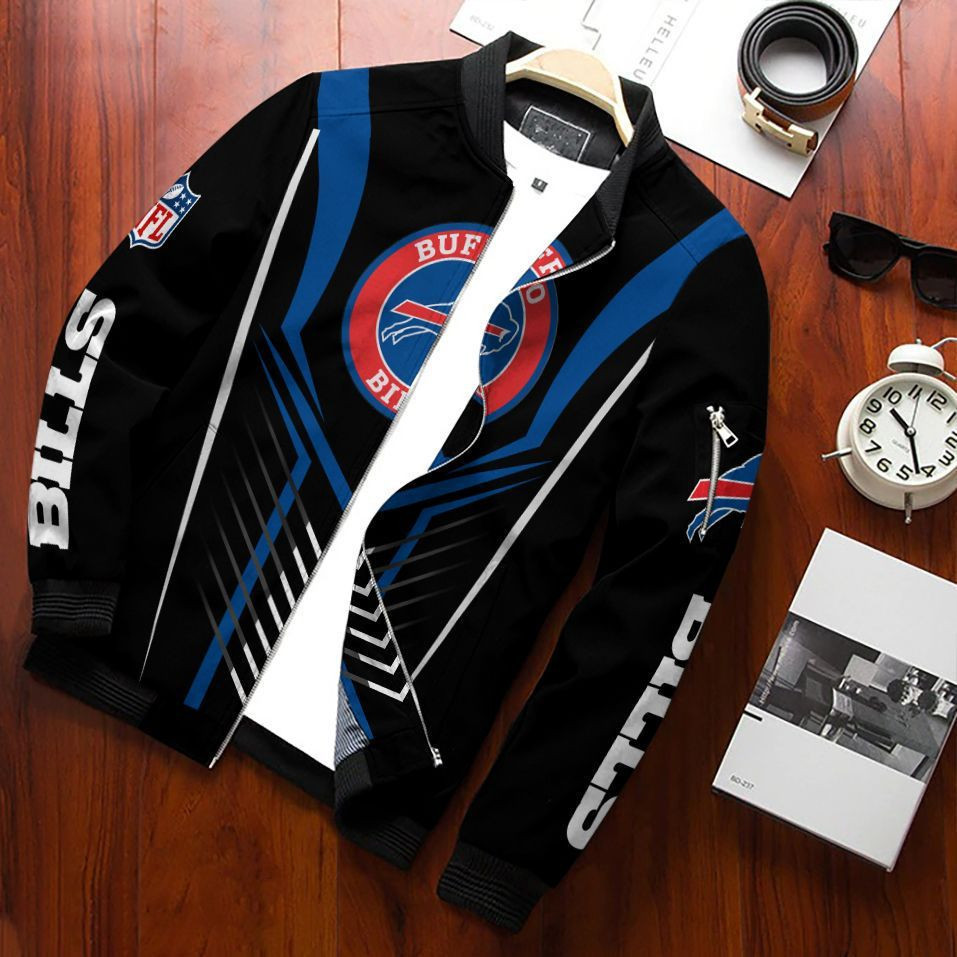 Buffalo Bills Bomber Jacket | NFL Team Jacket for Men & Women | Football Fan Gift