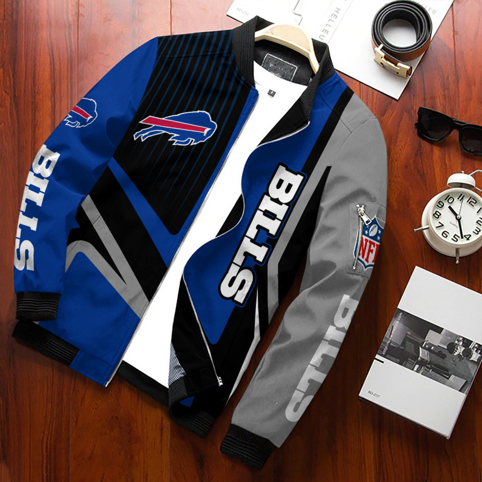 Buffalo Bills Bomber Jacket | NFL Team Jacket for Men & Women | Football Fan Gift