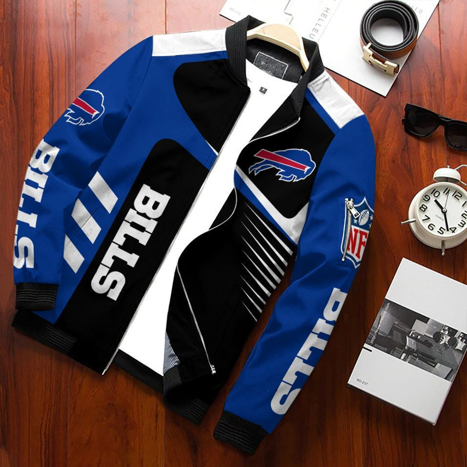 Buffalo Bills Bomber Jacket | NFL Team Jacket for Men & Women | Football Fan Gift