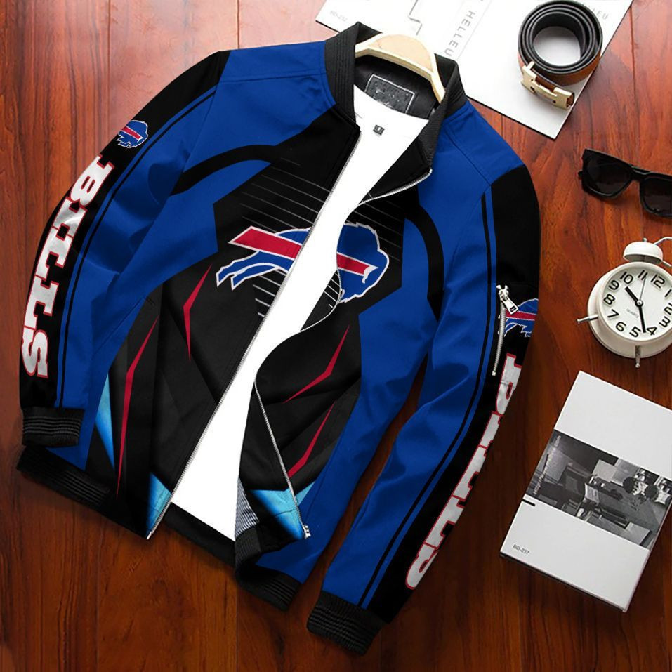 Buffalo Bills Bomber Jacket | NFL Team Jacket for Men & Women | Football Fan Gift