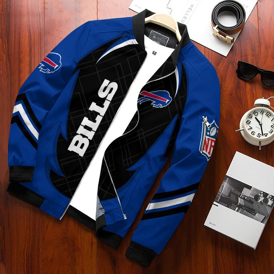 Buffalo Bills Bomber Jacket | NFL Team Jacket for Men & Women | Football Fan Gift