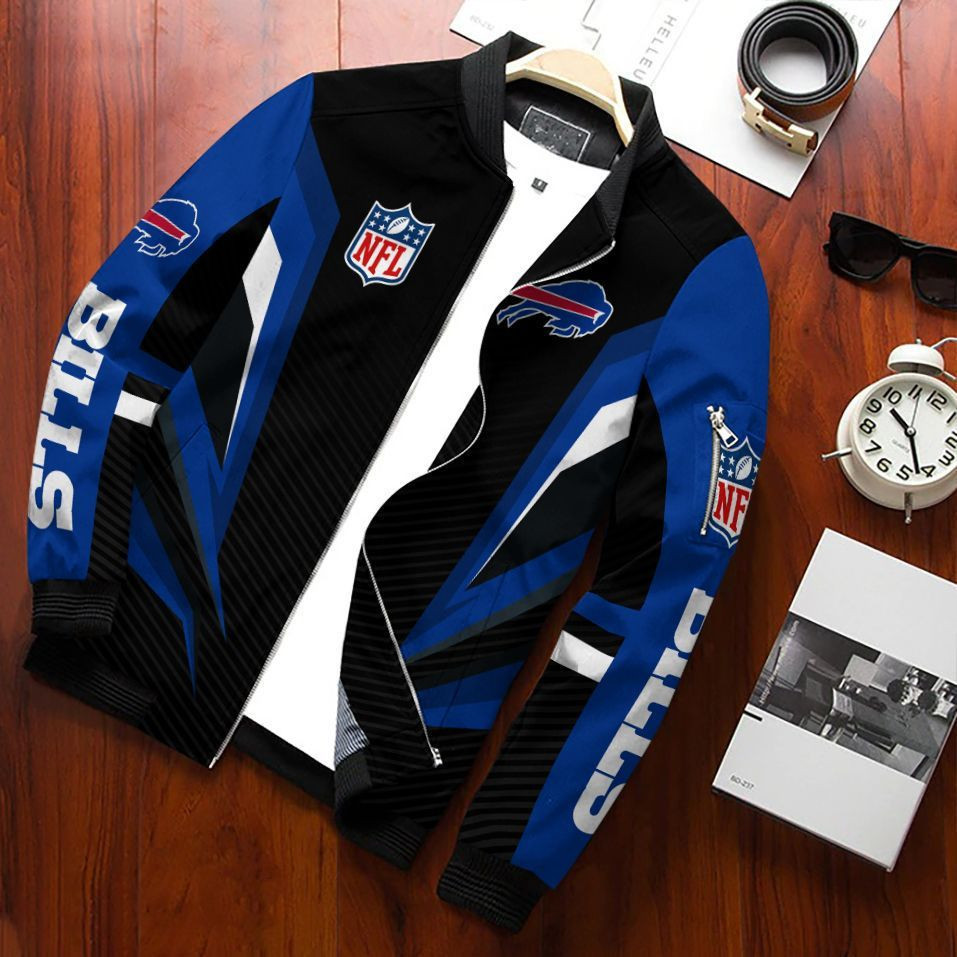 Buffalo Bills Bomber Jacket | NFL Team Jacket for Men & Women | Football Fan Gift