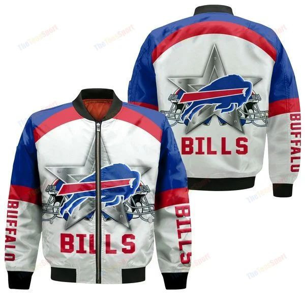 Buffalo Bills Bomber Jacket | NFL Team Jacket for Men & Women | Football Fan Gift