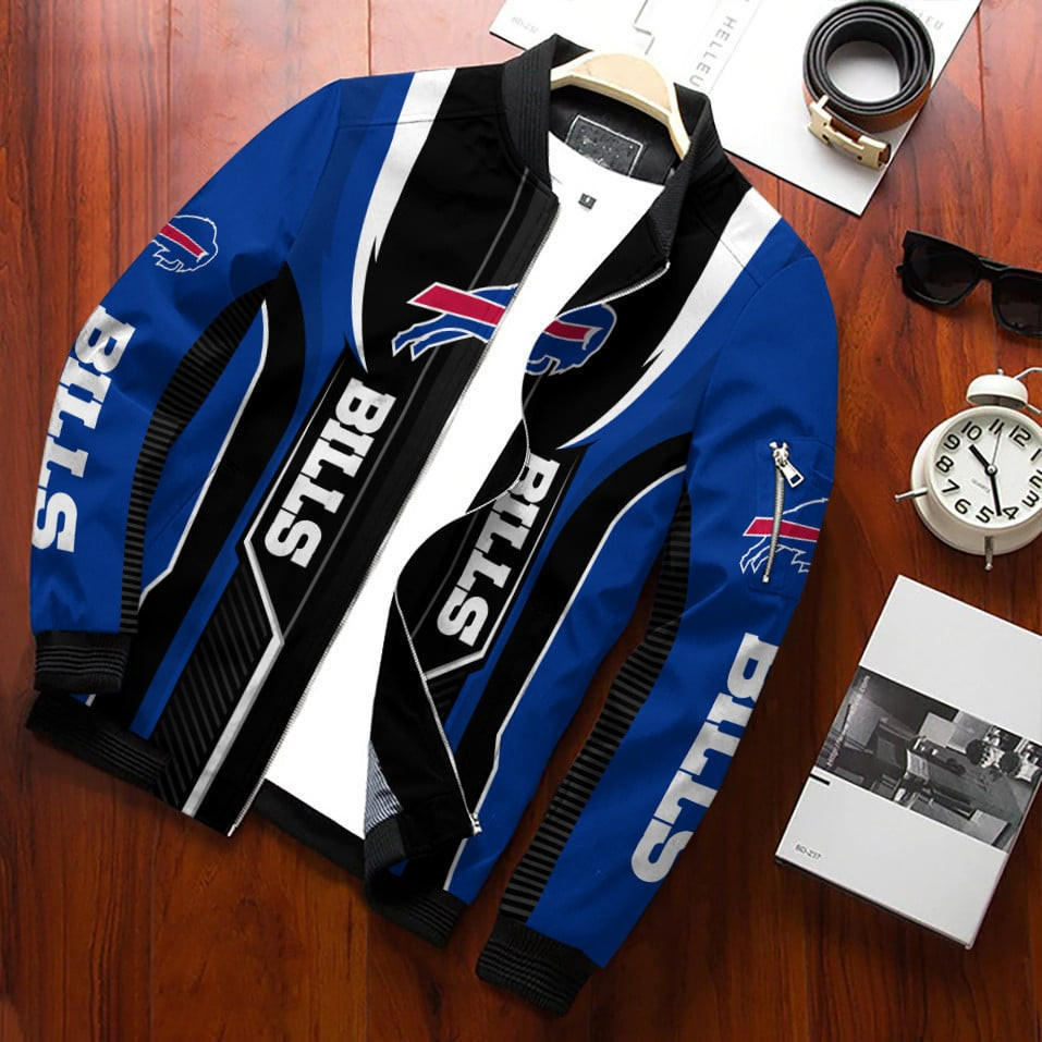 Buffalo Bills Bomber Jacket | NFL Team Jacket for Men & Women | Football Fan Gift