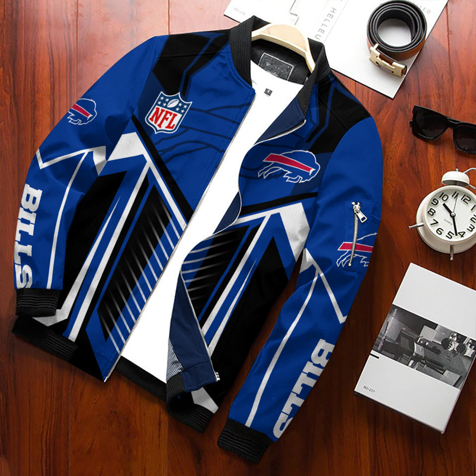 Buffalo Bills Bomber Jacket | NFL Team Jacket for Men & Women | Football Fan Gift