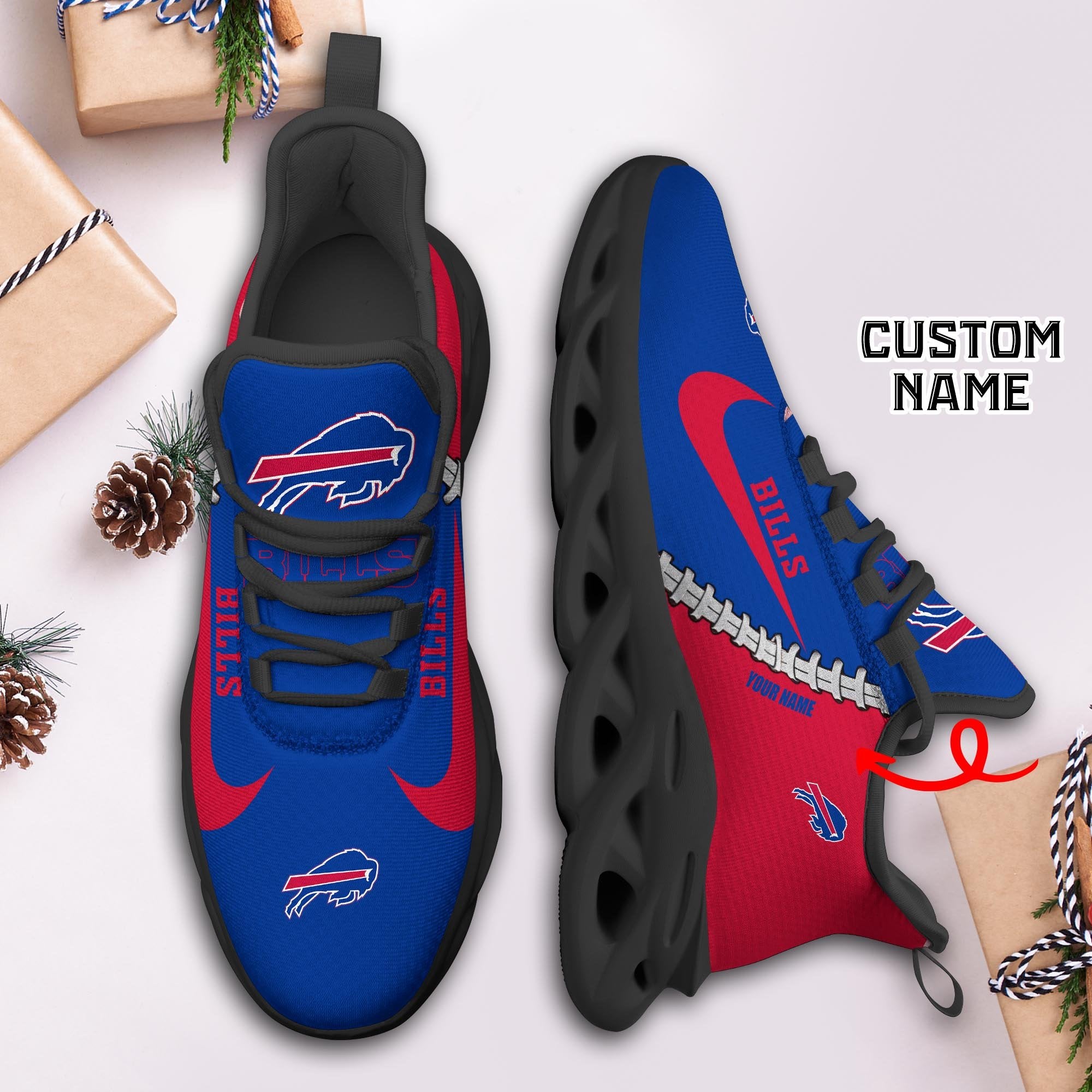 Buffalo Bills Max Soul Shoes Sneakers for Men And Women – NFL Football Fan Shoes, Team Sneakers - Image 3