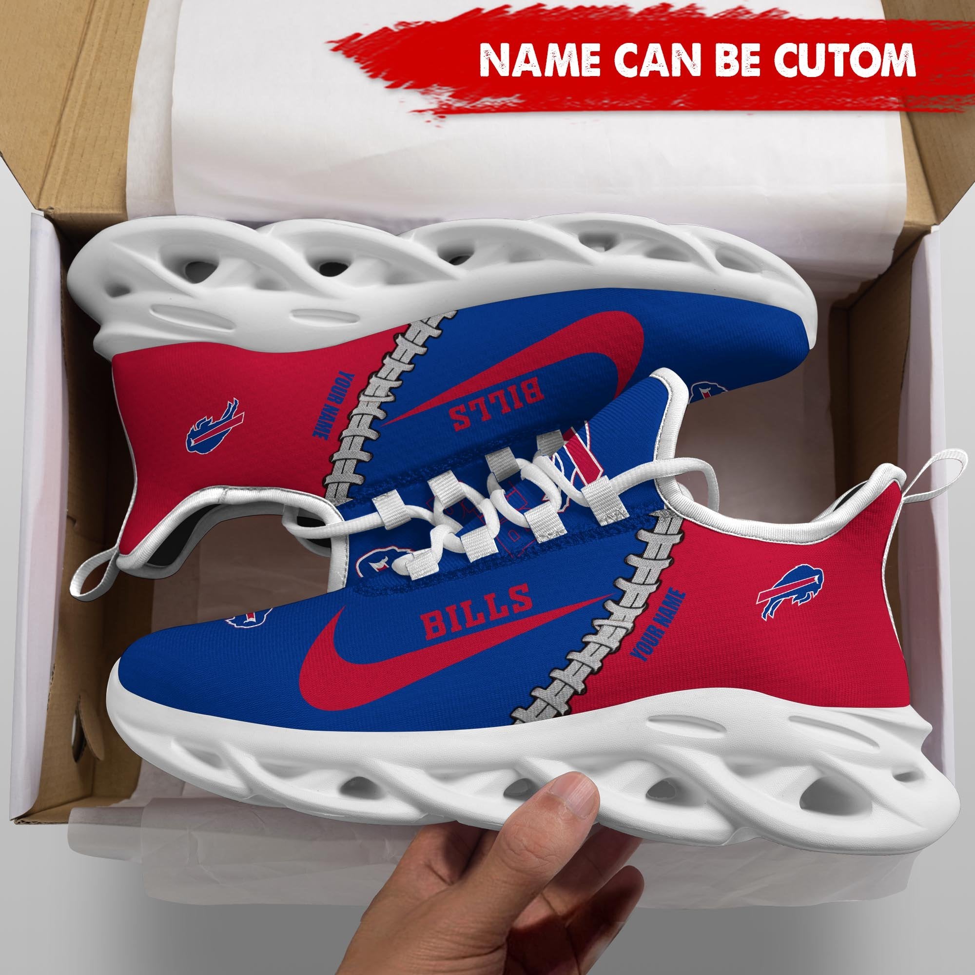 Buffalo Bills Max Soul Shoes Sneakers for Men And Women – NFL Football Fan Shoes, Team Sneakers - Image 5