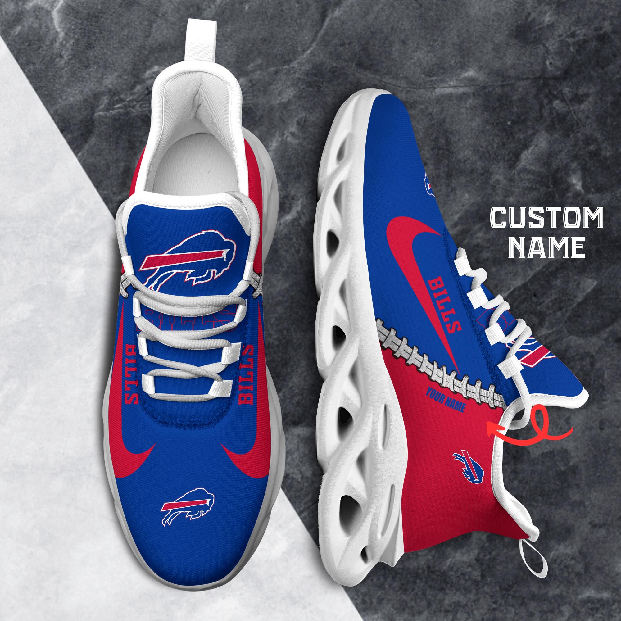 Buffalo Bills Max Soul Shoes Sneakers for Men And Women – NFL Football Fan Shoes, Team Sneakers - Image 6