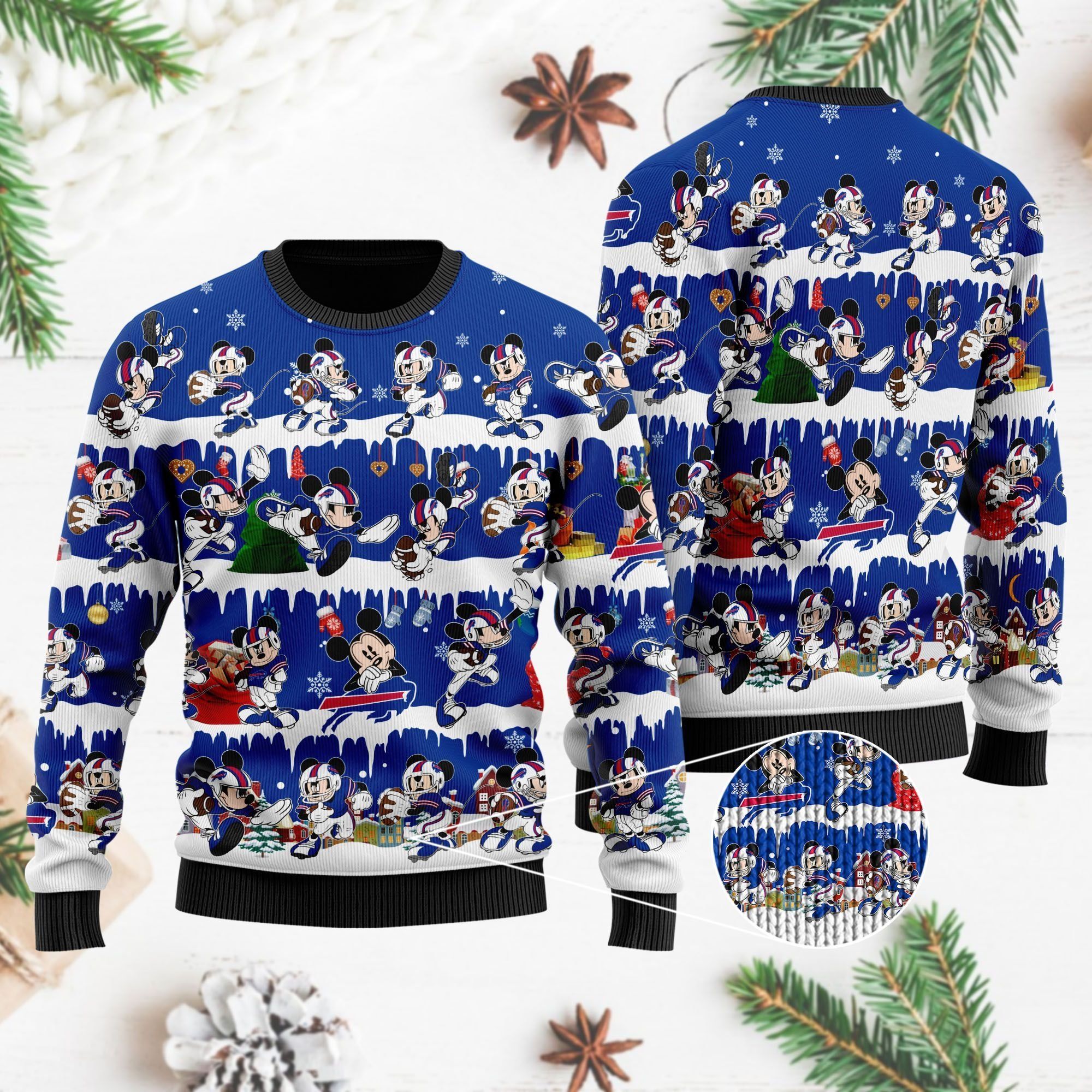 Buffalo Bills Mickey NFL American Football Ugly Christmas Sweater