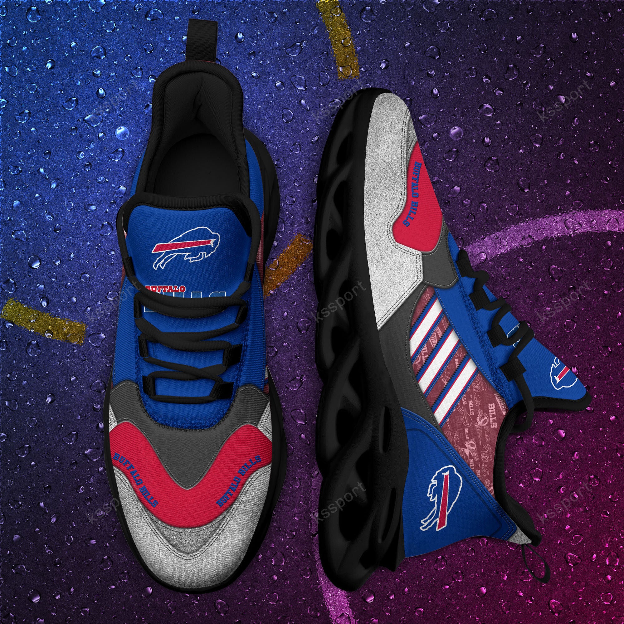 Buffalo Bills NFL Max Soul Shoes Sneakers for Men And Women – NFL Football Fan Shoes, Team Sneakers - Image 3