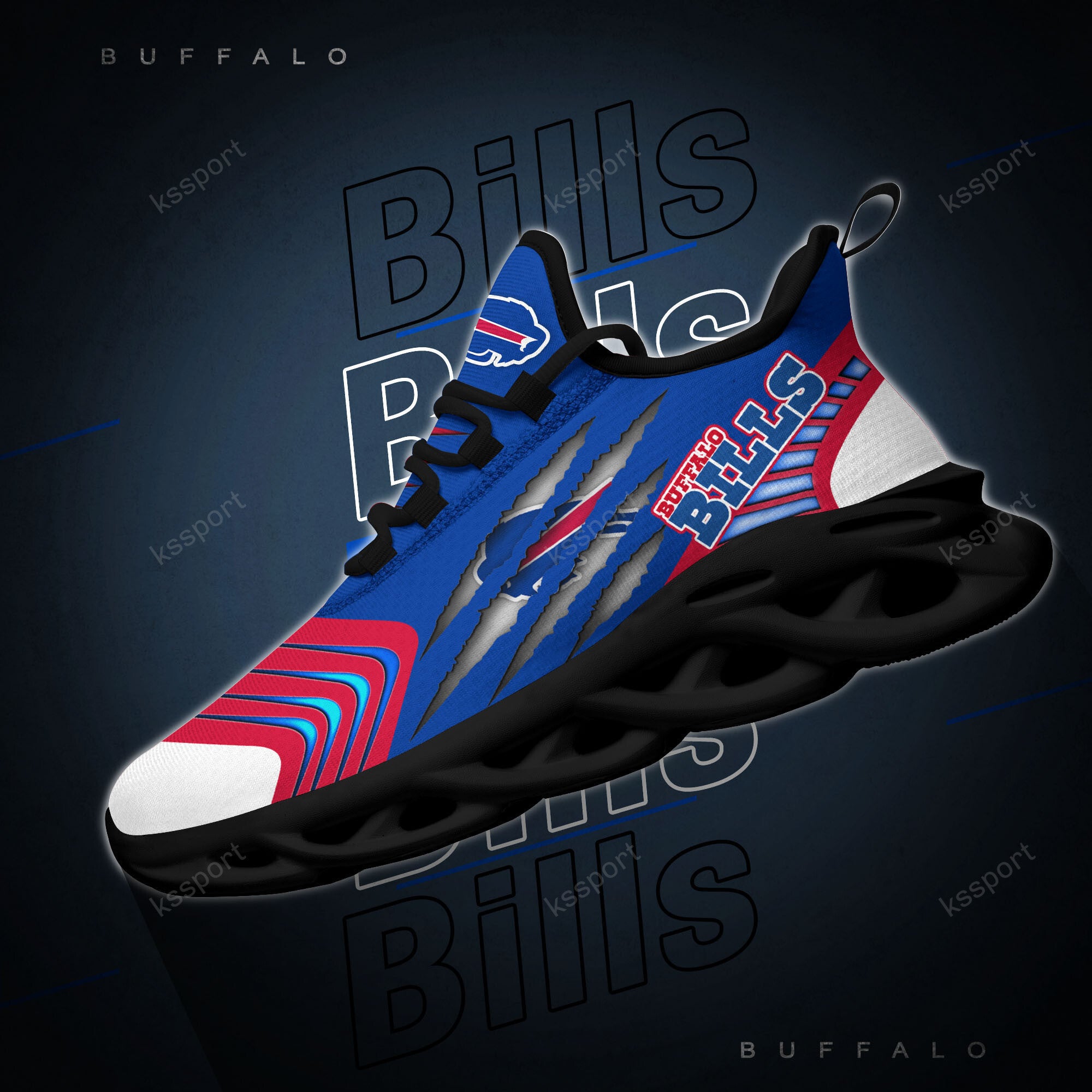 Buffalo Bills NFL Max Soul Shoes Sneakers for Men And Women – NFL Football Fan Shoes, Team Sneakers - Image 5