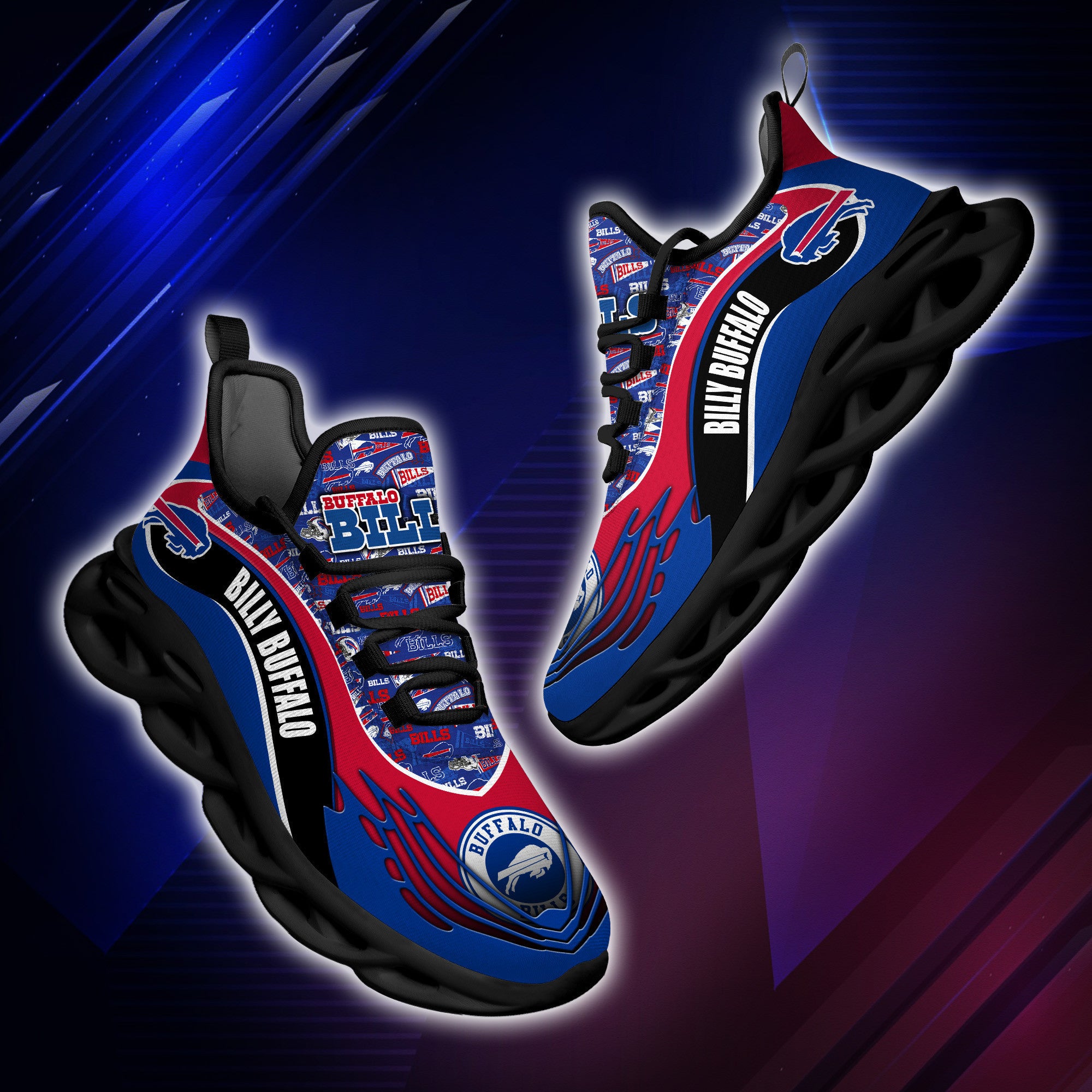 Buffalo Bills NFL Max Soul Shoes Sneakers for Men And Women – NFL Football Fan Shoes, Team Sneakers - Image 4