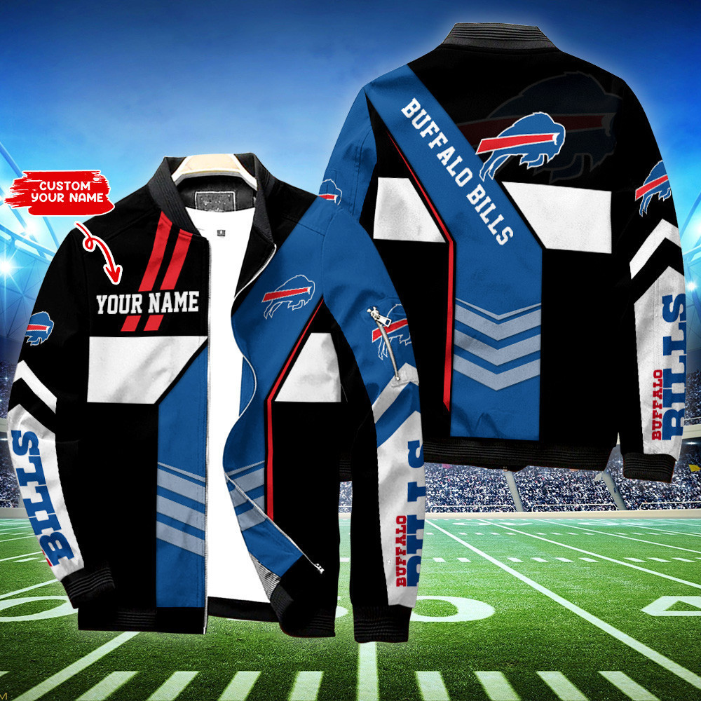 Buffalo Bills Personalized Bomber Jacket | NFL Team Jacket for Men & Women | Football Fan Gift
