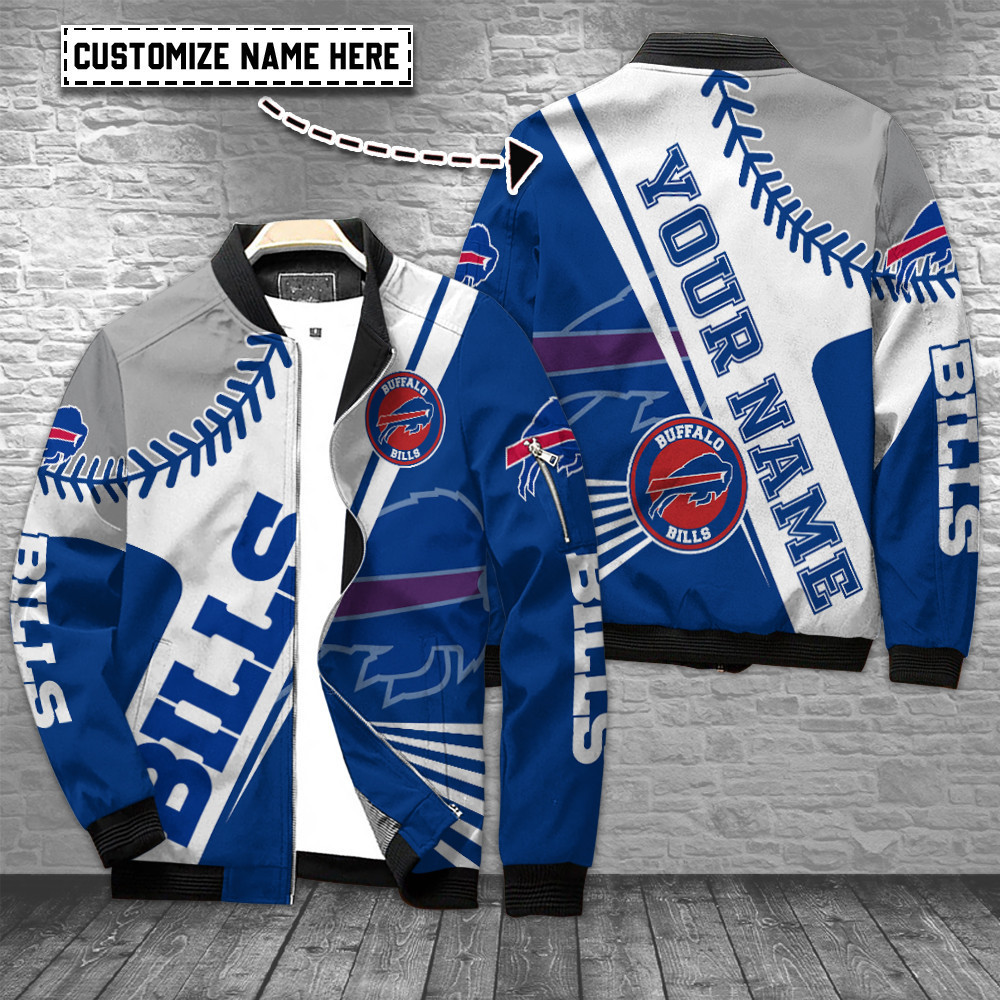 Buffalo Bills Personalized Bomber Jacket | NFL Team Jacket for Men & Women | Football Fan Gift