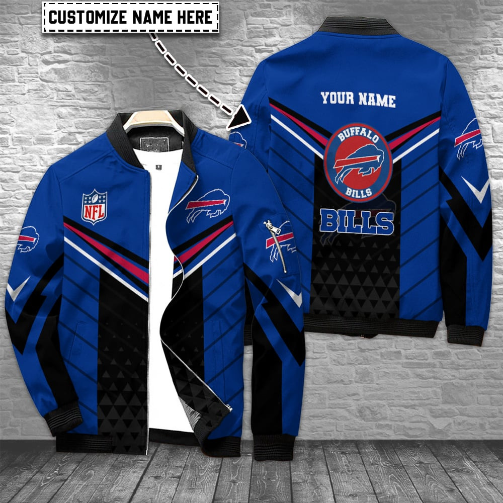 Buffalo Bills Personalized Bomber Jacket | NFL Team Jacket for Men & Women | Football Fan Gift