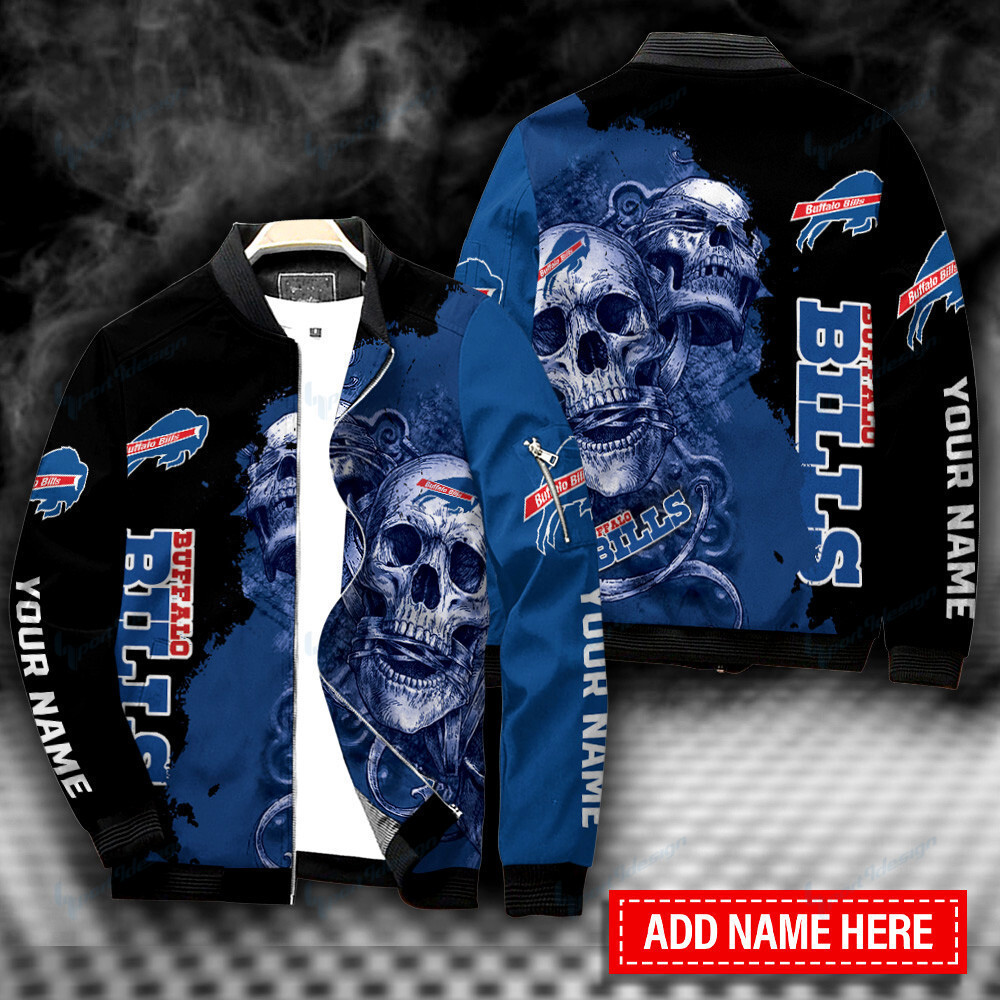 Buffalo Bills Personalized Bomber Jacket | NFL Team Jacket for Men & Women | Football Fan Gift