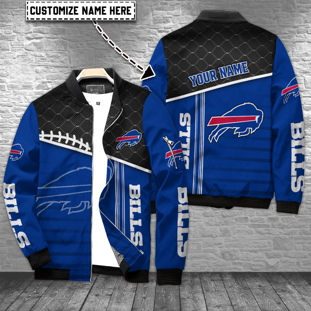 Buffalo Bills Personalized Bomber Jacket | NFL Team Jacket for Men & Women | Football Fan Gift