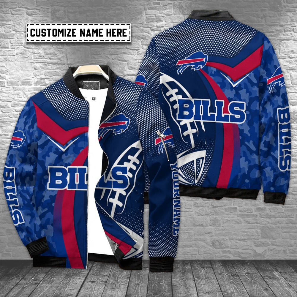 Buffalo Bills Personalized Bomber Jacket | NFL Team Jacket for Men & Women | Football Fan Gift