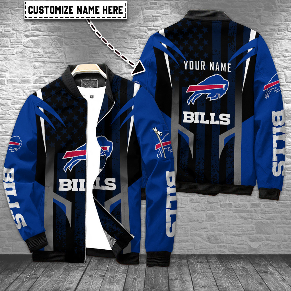 Buffalo Bills Personalized Bomber Jacket | NFL Team Jacket for Men & Women | Football Fan Gift