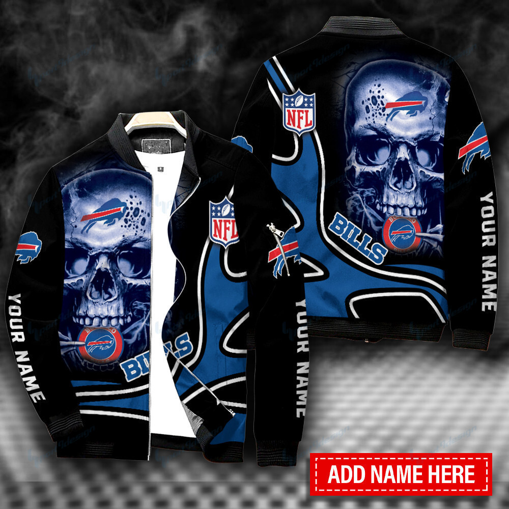Buffalo Bills Personalized Bomber Jacket | NFL Team Jacket for Men & Women | Football Fan Gift