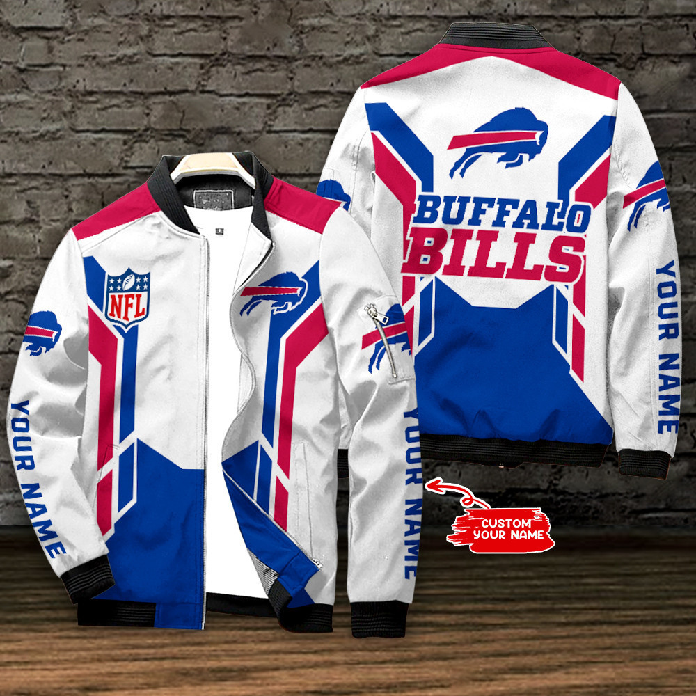 Buffalo Bills Personalized Bomber Jacket | NFL Team Jacket for Men & Women | Football Fan Gift