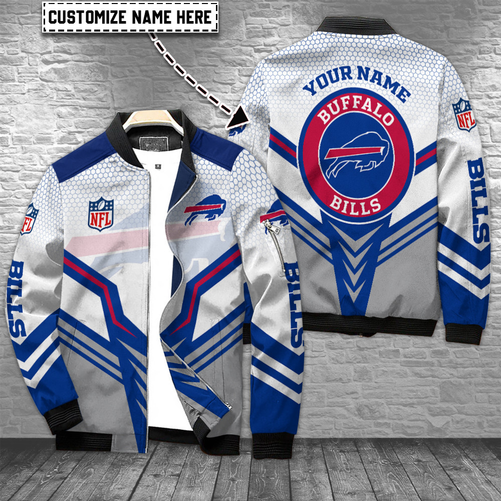 Buffalo Bills Personalized Bomber Jacket | NFL Team Jacket for Men & Women | Football Fan Gift