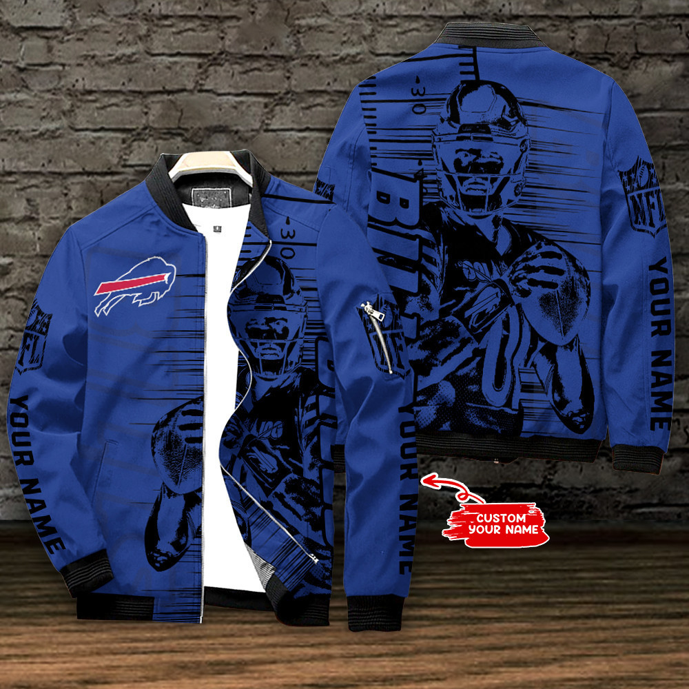 Buffalo Bills Personalized Bomber Jacket | NFL Team Jacket for Men & Women | Football Fan Gift