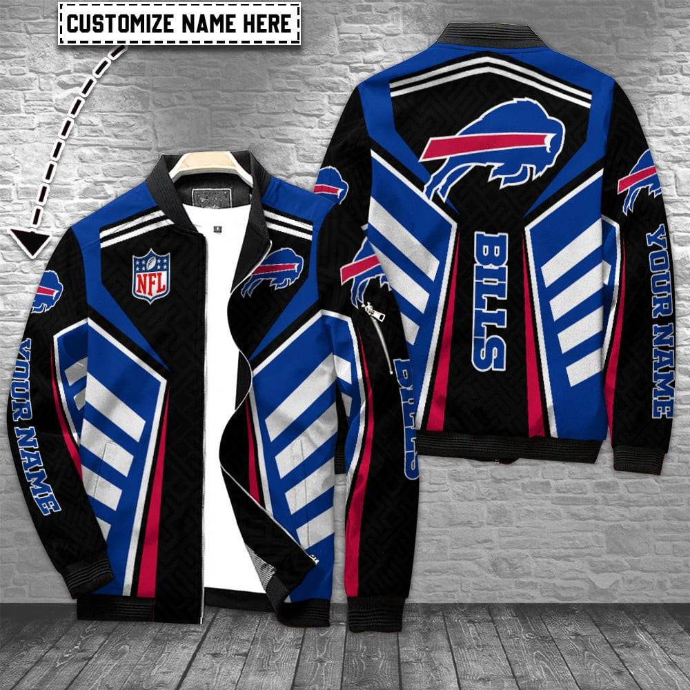 Buffalo Bills Personalized Bomber Jacket | NFL Team Jacket for Men & Women | Football Fan Gift
