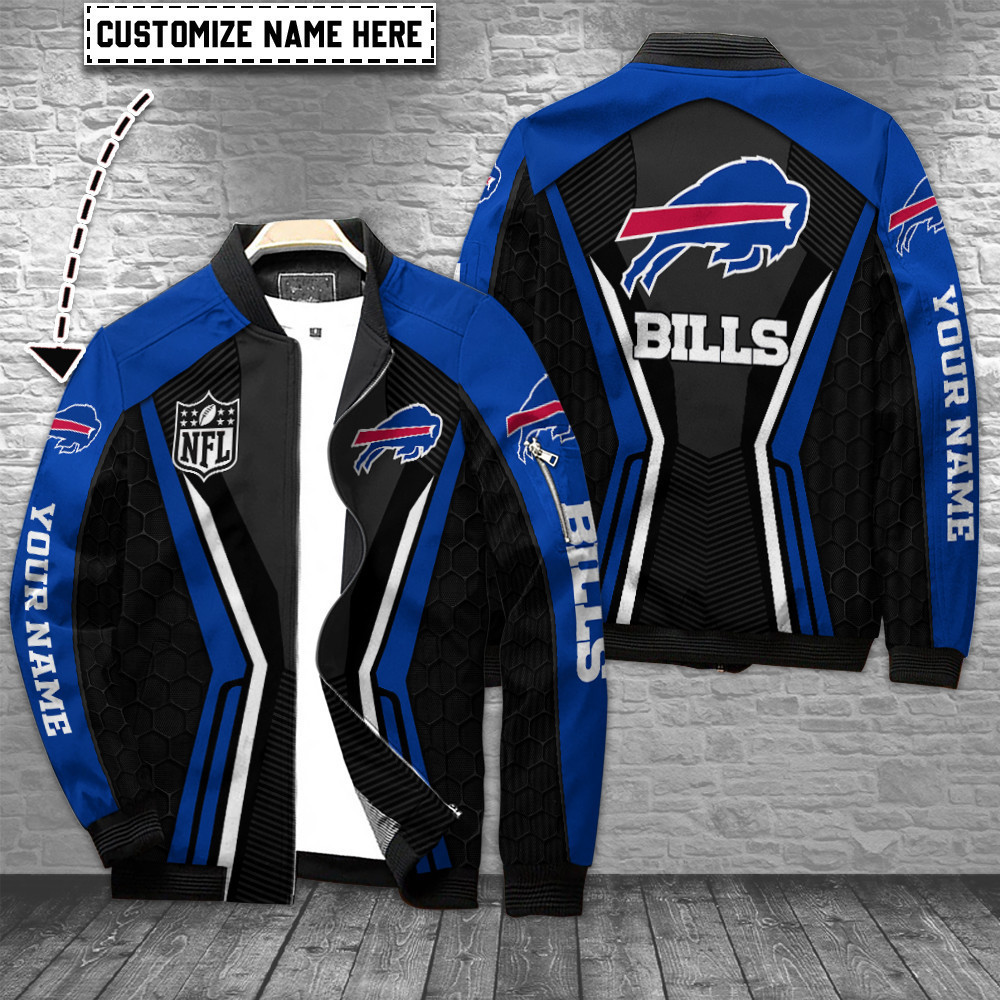 Buffalo Bills Personalized Bomber Jacket | NFL Team Jacket for Men & Women | Football Fan Gift