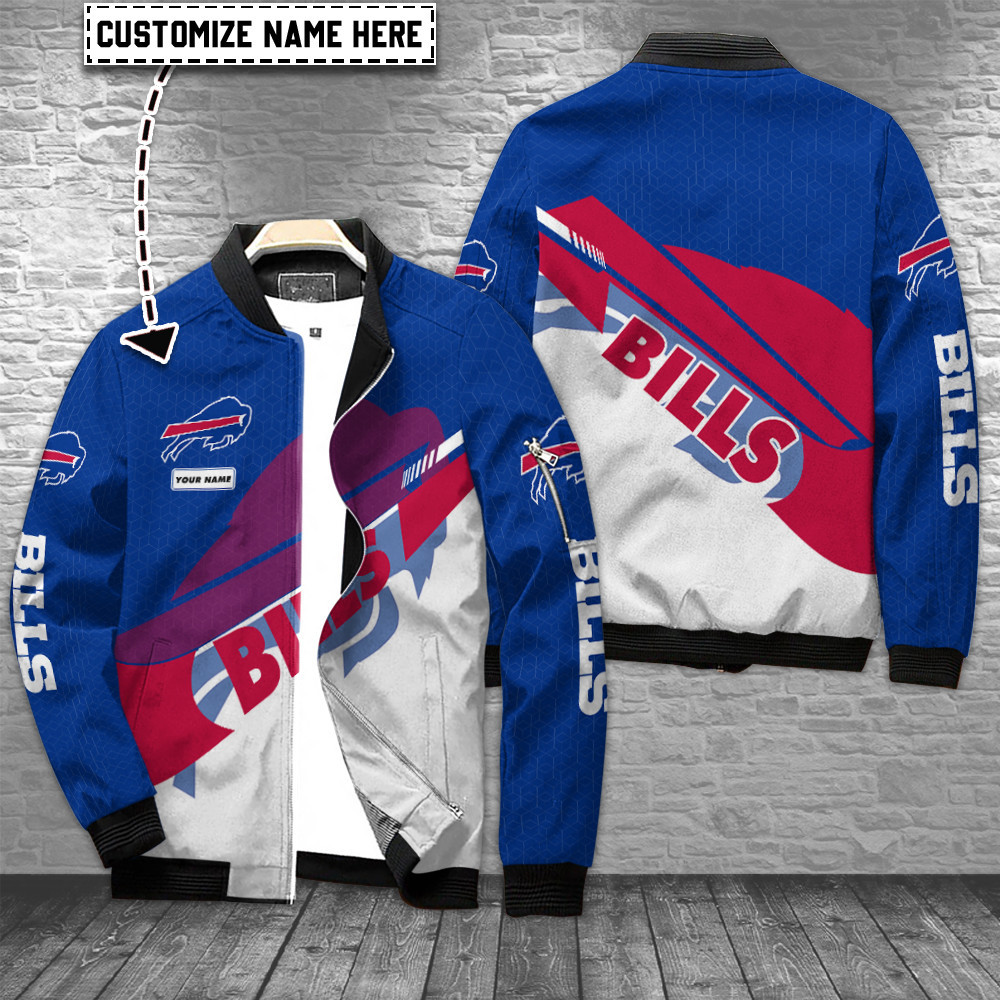 Buffalo Bills Personalized Bomber Jacket | NFL Team Jacket for Men & Women | Football Fan Gift