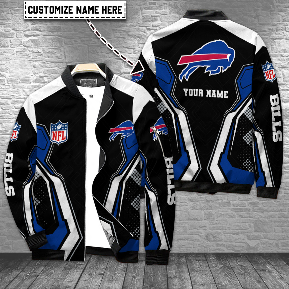 Buffalo Bills Personalized Bomber Jacket | NFL Team Jacket for Men & Women | Football Fan Gift