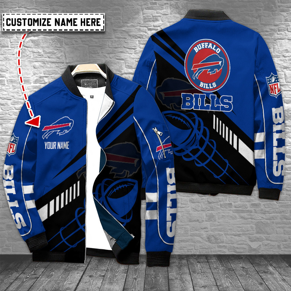 Buffalo Bills Personalized Bomber Jacket | NFL Team Jacket for Men & Women | Football Fan Gift