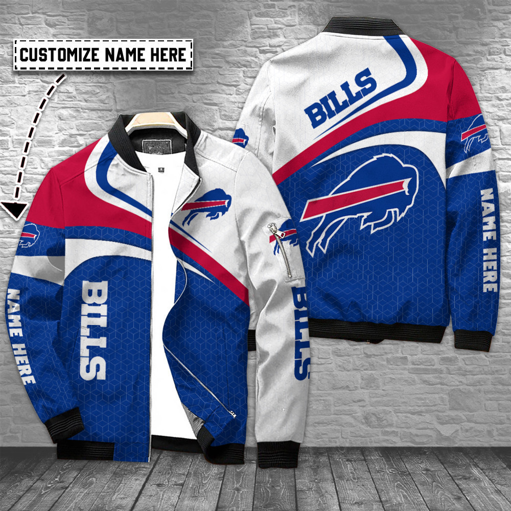 Buffalo Bills Personalized Bomber Jacket | NFL Team Jacket for Men & Women | Football Fan Gift