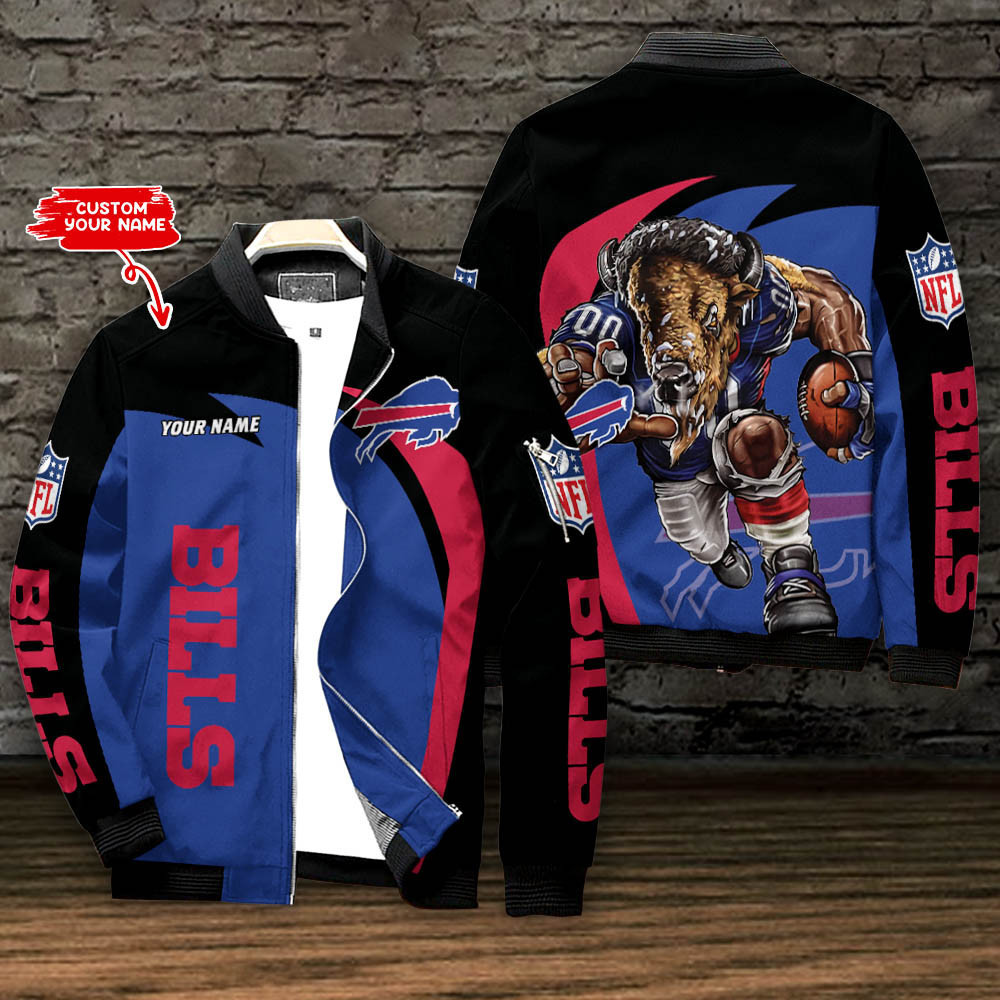 Buffalo Bills Personalized Bomber Jacket | NFL Team Jacket for Men & Women | Football Fan Gift