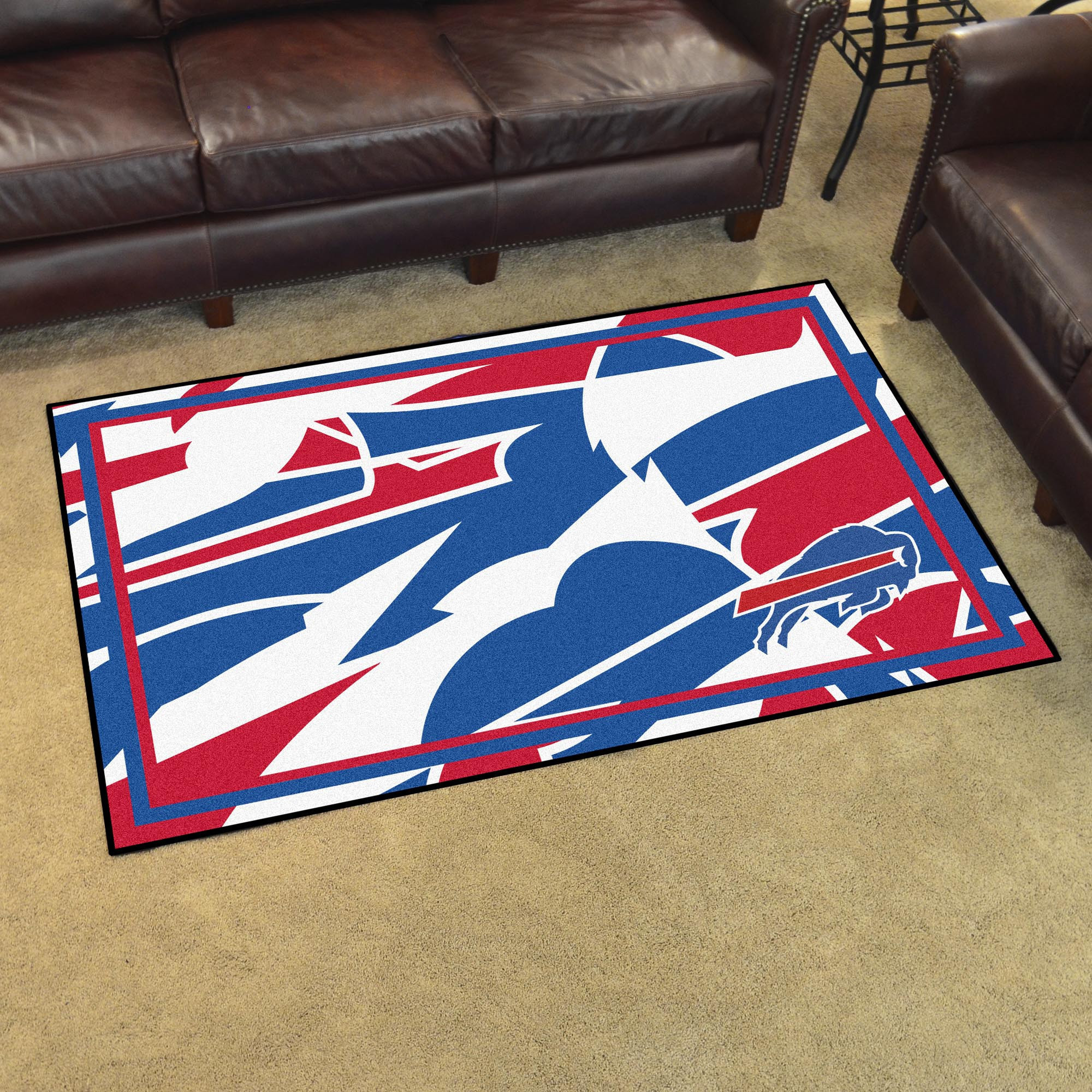 Buffalo Bills Plush Rectangle Area Rug – Full Print Carpet For Living Room & Bedroom Home Decor